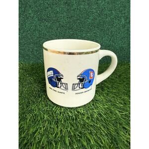 Vintage Super Bowl XXI Mug 1987 New York Giants vs Denver Broncos NFL Football